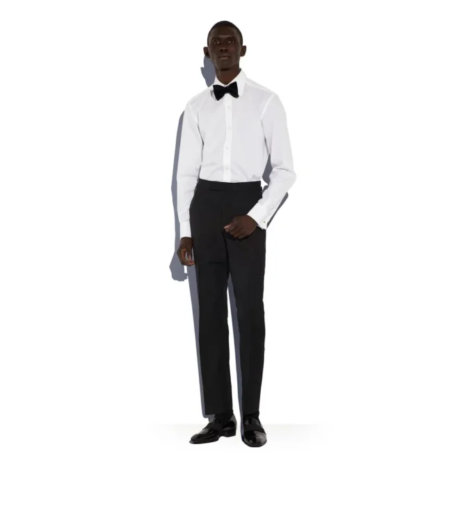 Black Mohair O’Connor Evening Trousers