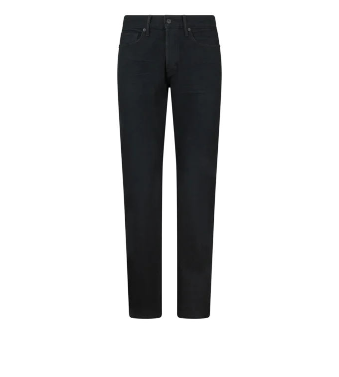 Black Stretch Straight Fit Denim
