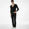 Black Stretch Straight Fit Denim
