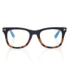 Blue Block Square Opticals with Clip on Sunglasses
