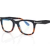 Blue Block Square Opticals with Clip on Sunglasses