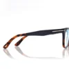 Blue Block Square Opticals with Clip on Sunglasses