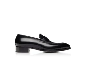 Burnished Leather Elkan Twisted Band Loafer