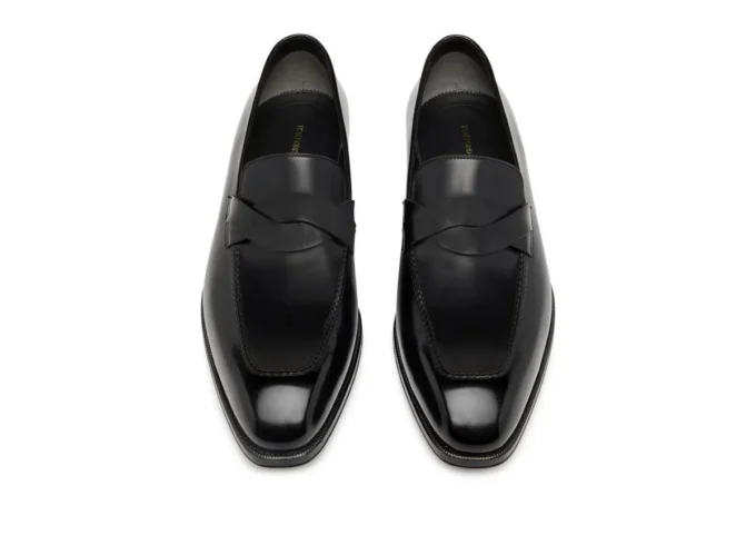 Burnished Leather Elkan Twisted Band Loafer