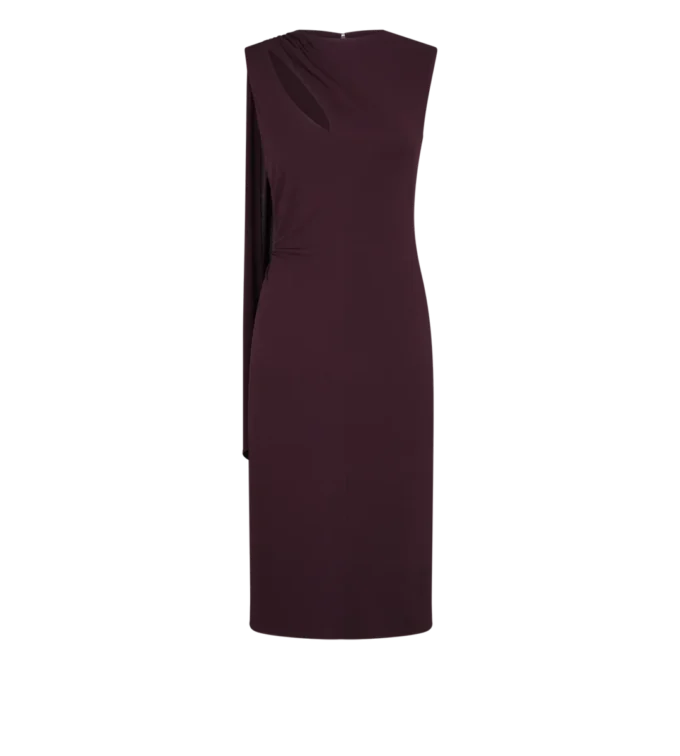 Cocktail Dress with Cut Out and Scarf Detail Cocktail Dress with Cut Out and Scarf Detail