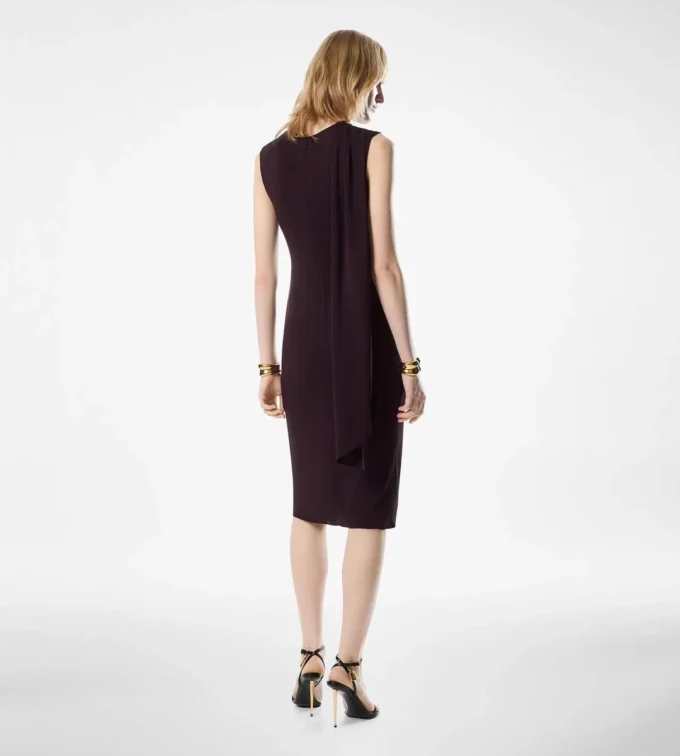Cocktail Dress with Cut Out and Scarf Detail Cocktail Dress with Cut Out and Scarf Detail