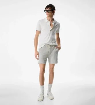 Cotton Cashmere Short Sleeve Polo