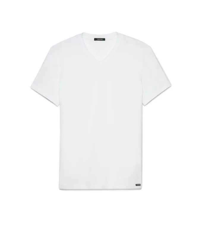 Cotton V-Neck T-Shirt