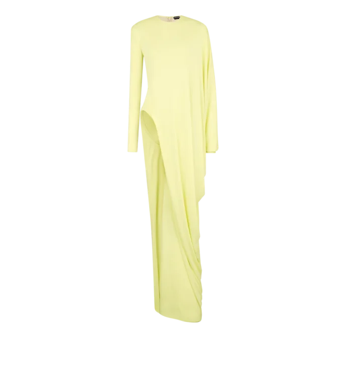 Crepe Jersey Long Sleeve Evening Dress Crepe Jersey Long Sleeve Evening Dress