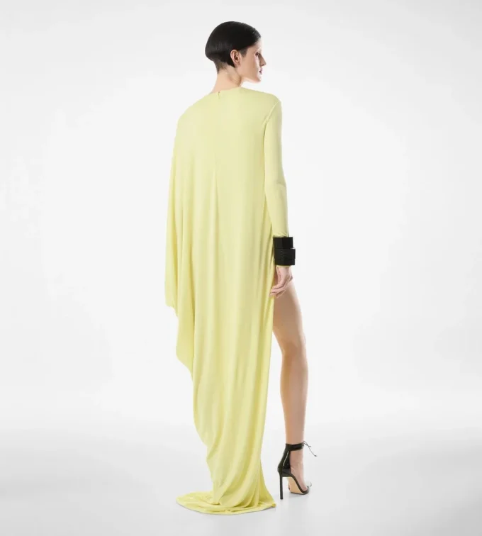 Crepe Jersey Long Sleeve Evening Dress Crepe Jersey Long Sleeve Evening Dress
