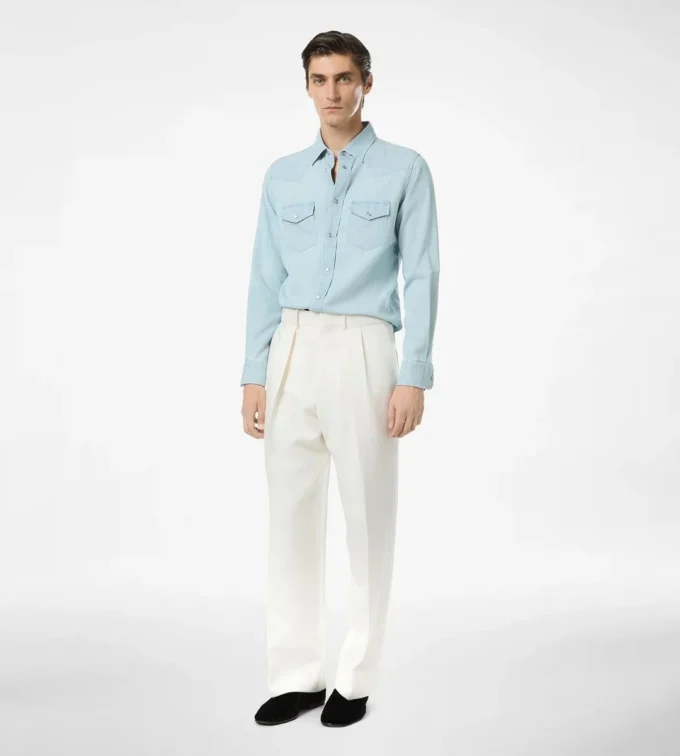 Denim Chambray Western Shirt