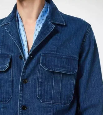 Denim Herringbone Overshirt Denim Herringbone Overshirt
