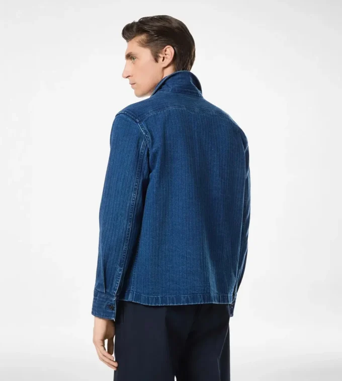 Denim Herringbone Overshirt Denim Herringbone Overshirt
