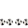 Diamond Round Cufflinks
