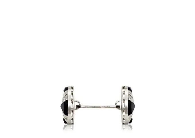 Diamond Round Cufflinks