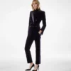 Tailored Tuxedo Skinny Cigarette Velvet Pants
