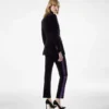 Tailored Tuxedo Skinny Cigarette Velvet Pants