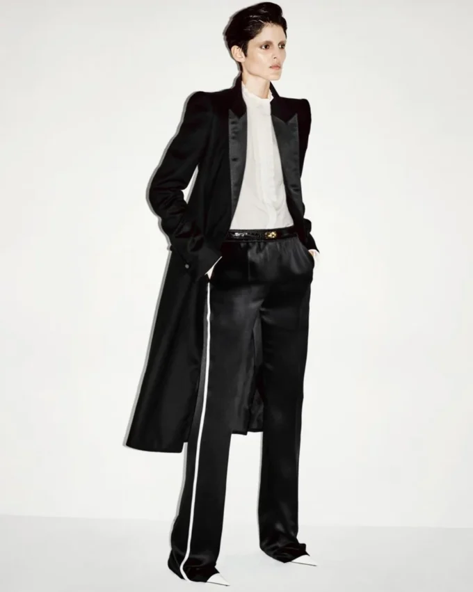 Silk Crepe De Chine Shirt with Plisse Details Silk Crepe De Chine Shirt with Plisse Details