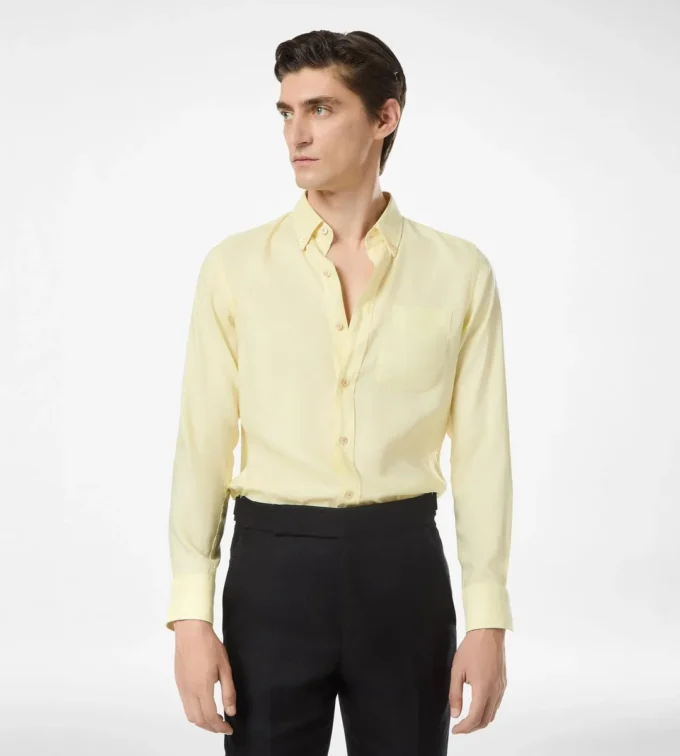 Fluid Gabardine Slim Fit Shirt Fluid Gabardine Slim Fit Shirt