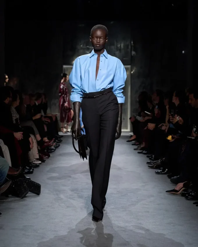 Wool Silk Blend Tailored Straight Pants Wool Silk Blend Tailored Straight Pants