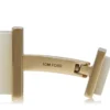 Gold and Pearl Square Cufflinks
