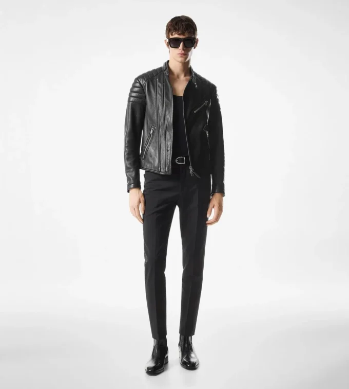 Grain Leather Zip Biker Grain Leather Zip Biker