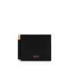 Grained Leather Money Clip Wallet