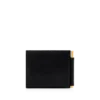 Grained Leather Money Clip Wallet