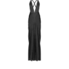 Halterneck Deep V-Neck Evening Dress with Side Slits