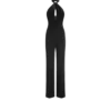 Halterneck Twist Front Velvet Jumpsuit Halterneck Twist Front Velvet Jumpsuit