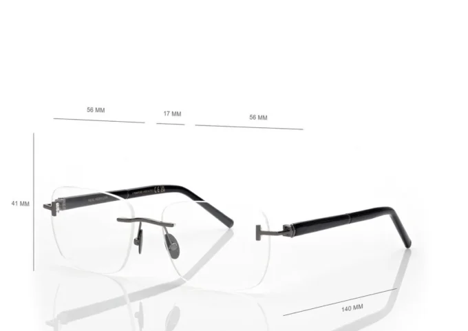 Horn and Titanium Rectangular Opticals Horn and Titanium Rectangular Opticals