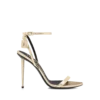 Laminated Nappa Leather Padlock Pointy Naked Sandal Laminated Nappa Leather Padlock Pointy Naked Sandal