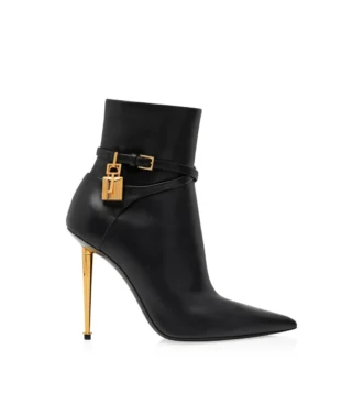 Leather Padlock Ankle Boot Leather Padlock Ankle Boot