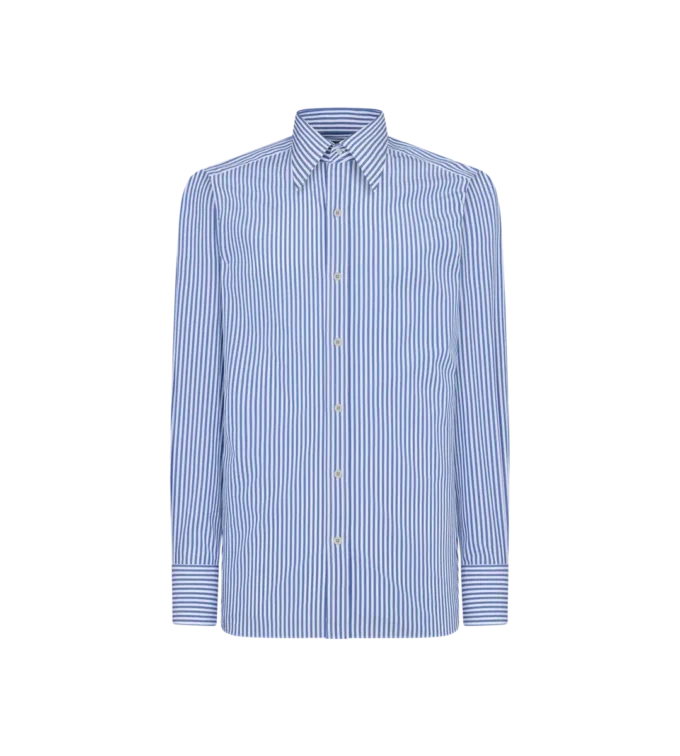 Light Baton Stripe Slim Fit Shirt