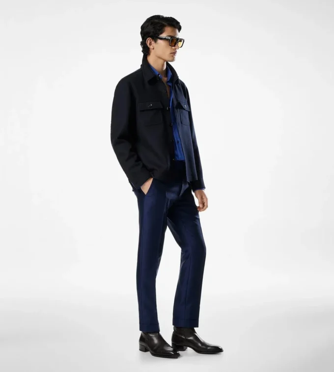 Light Wool Chest Pocket Outershirt