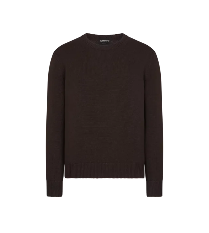 Lightweight Cotton Blend Crew Neck