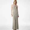 Long Halterneck Dress with Open Back and Tom Ford Metal Plaque