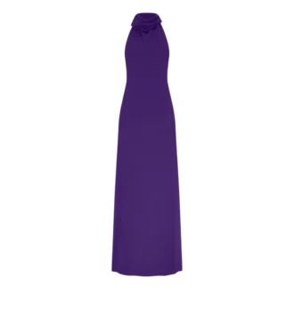 Long Halterneck Dress with Pockets and Open Back Long Halterneck Dress with Pockets and Open Back