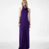 Long Halterneck Dress with Pockets and Open Back Long Halterneck Dress with Pockets and Open Back