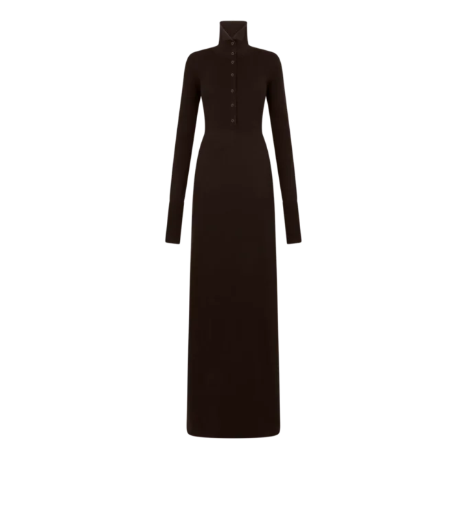 Long Open Turtleneck Cashmere Dress Long Open Turtleneck Cashmere Dress