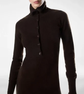 Long Open Turtleneck Cashmere Dress Long Open Turtleneck Cashmere Dress