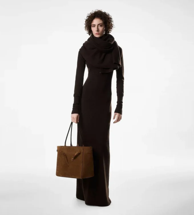 Long Open Turtleneck Cashmere Dress Long Open Turtleneck Cashmere Dress