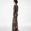 Long Sleeve Mock Neck Evening Dress Long Sleeve Mock Neck Evening Dress