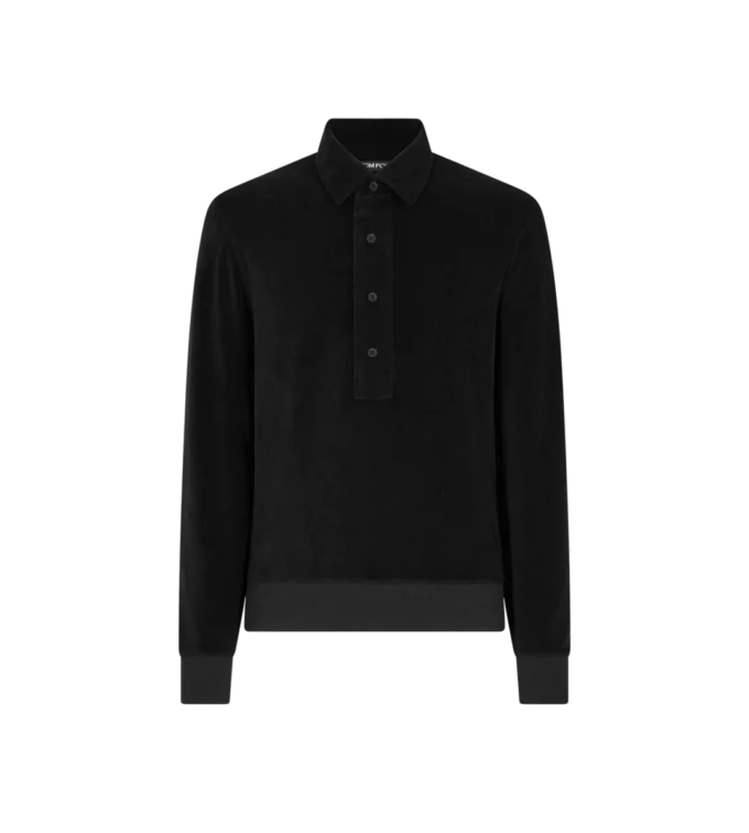 Long Sleeve Towelling Polo