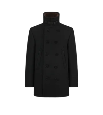 Melton Wool Shearling Peacoat