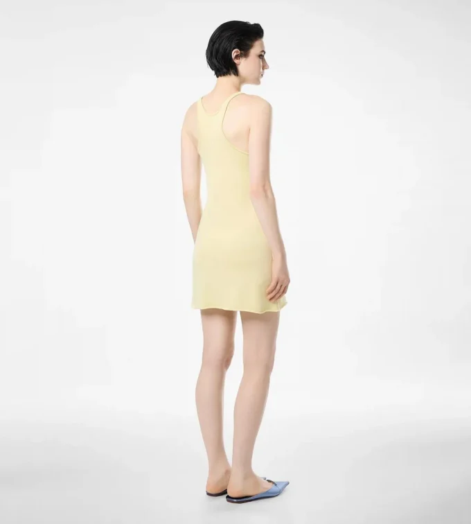 Merino Pique Sleeveless Short Tank Dress