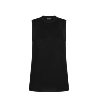 Micro Sequins Embellished Rib Relaxed Tank