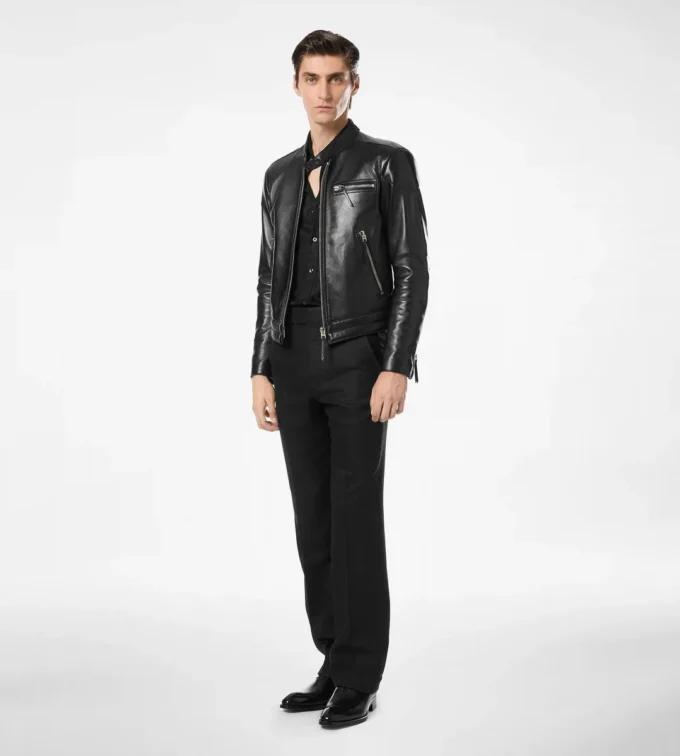 Nappa Grain Leather Biker