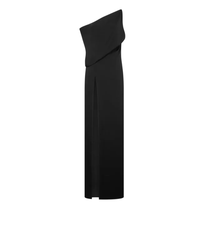 Off the Shoulder Evening Dress with Side Slit