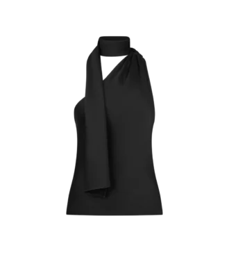 One Shoulder Top with Scarf Detail